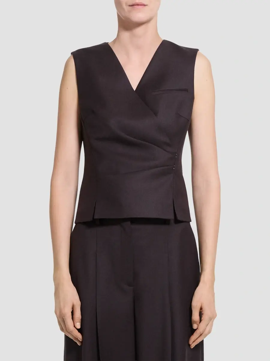 Theory Women's Shrunken Wrap Vest | Thumbnail 4 Theory Women's Shrunken Wrap Vest | Thumbnail 4