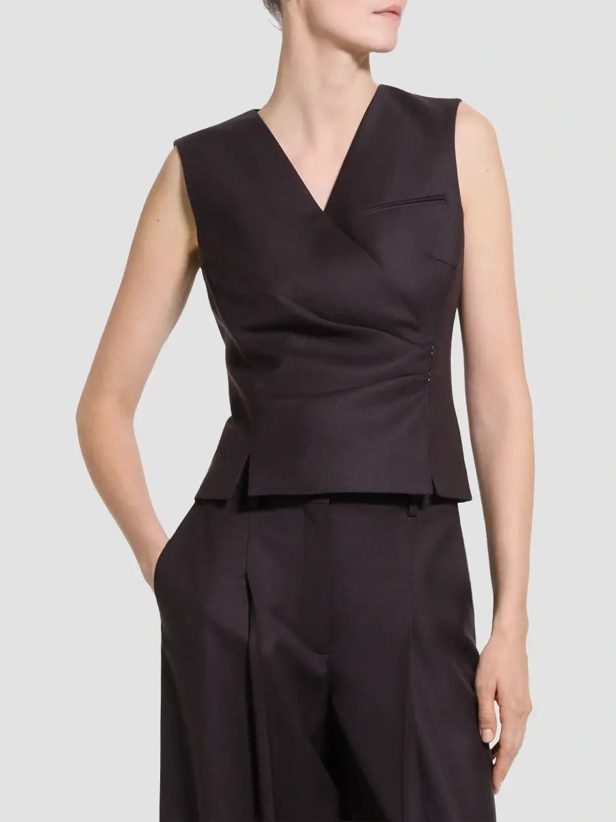 Theory Women's Shrunken Wrap Vest | Thumbnail 5 Theory Women's Shrunken Wrap Vest | Thumbnail 5