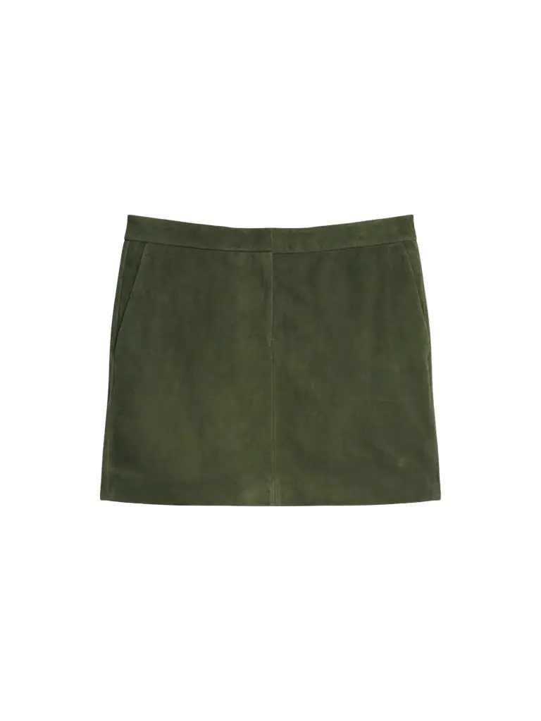 Theory Women's Suede Mini Skirt