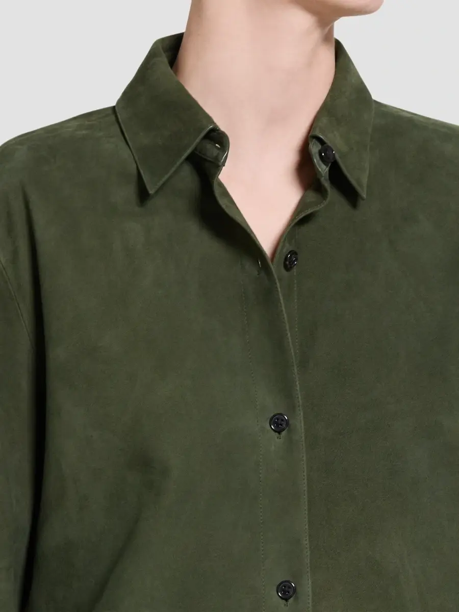 Theory Women's Classic Menswear Leather Shirt | Thumbnail 5 Theory Women's Classic Menswear Leather Shirt | Thumbnail 5