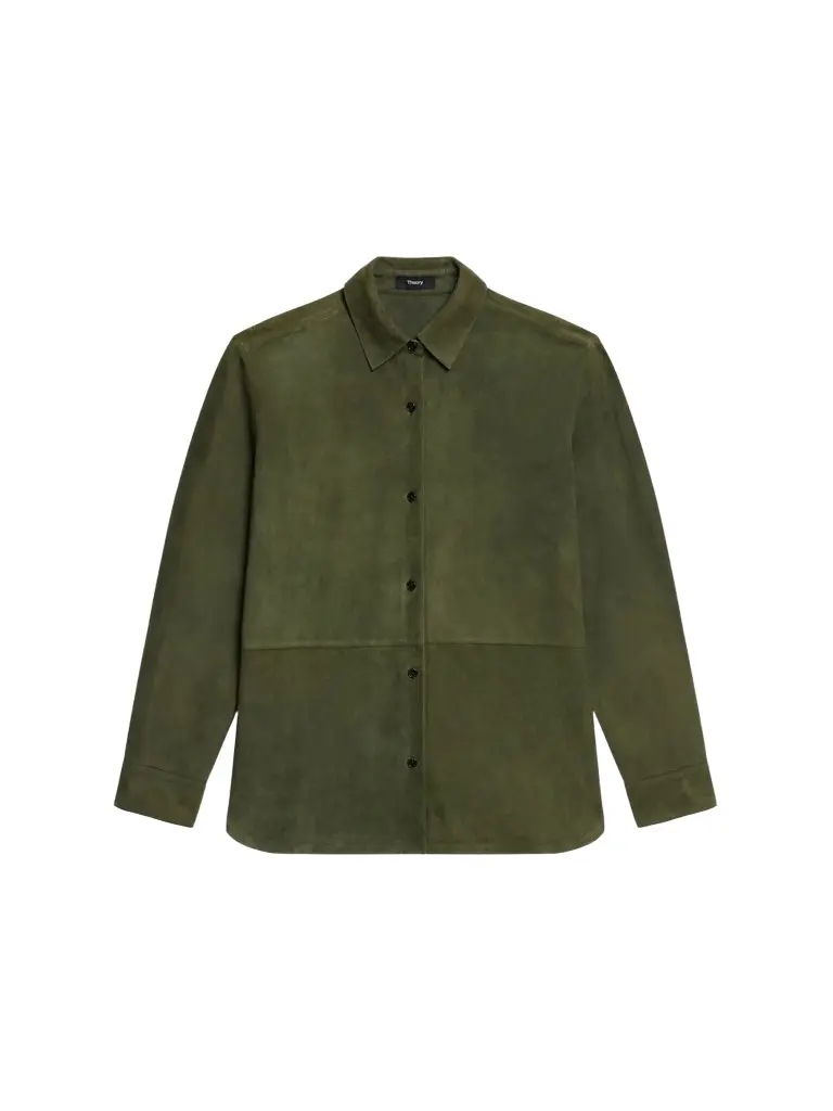 Theory Women's Classic Menswear Leather Shirt