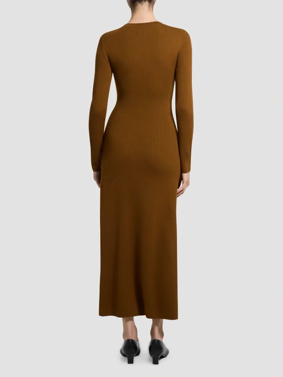 Theory Women's Merino Wool Crewneck Midi Dress | Thumbnail 3 Theory Women's Merino Wool Crewneck Midi Dress | Thumbnail 3