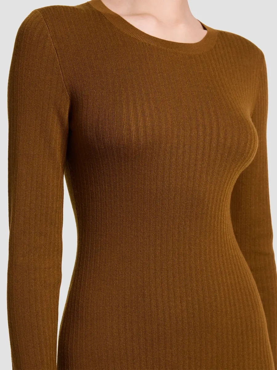 Theory Women's Merino Wool Crewneck Midi Dress | Thumbnail 5 Theory Women's Merino Wool Crewneck Midi Dress | Thumbnail 5