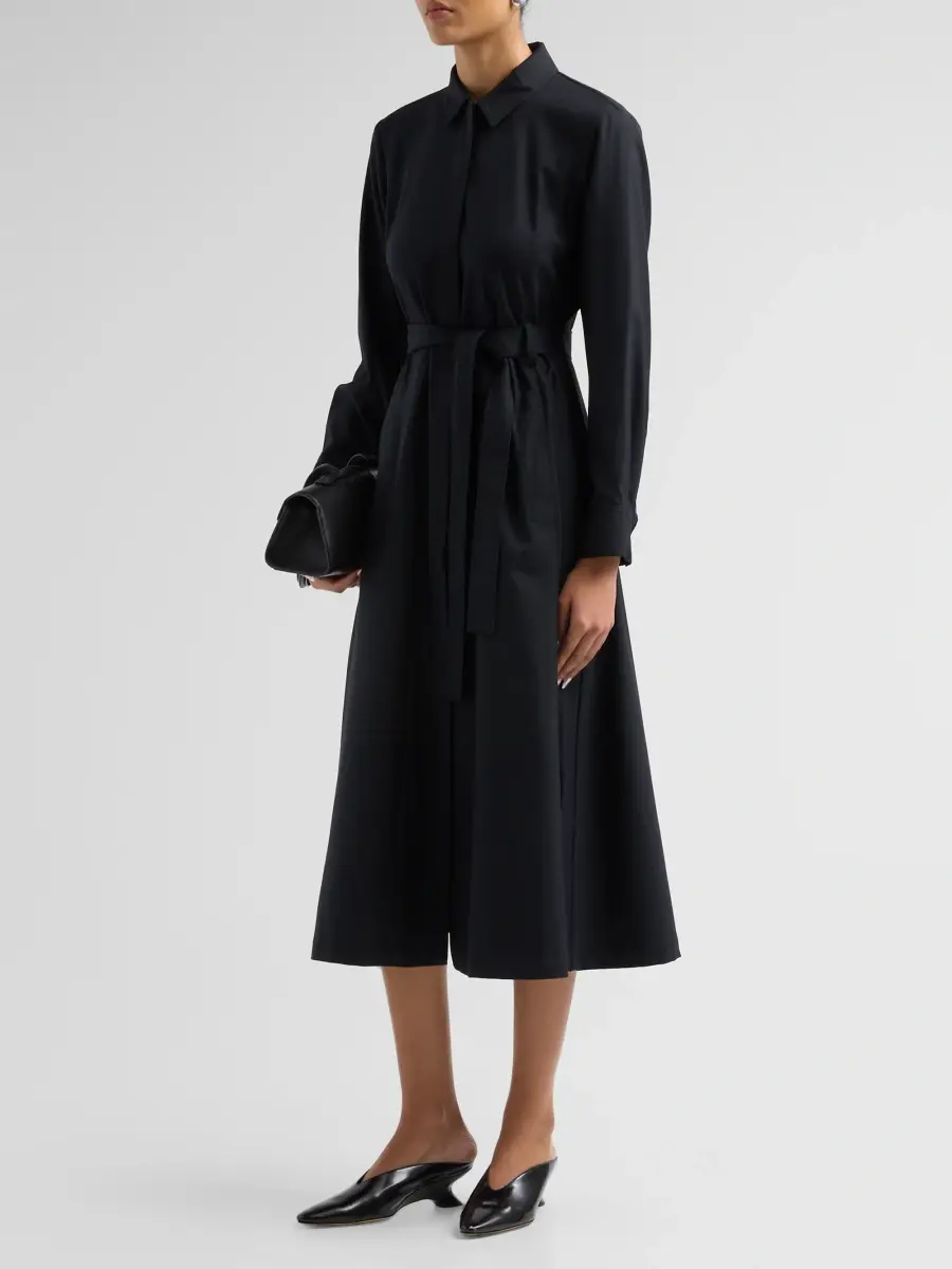 Theory Women's Fit & Flare Midi Shirtdress | Thumbnail 4