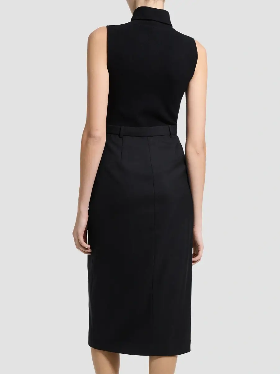 Theory Women's Funnel Neck Sleeveless Midi Dress | Thumbnail 3 Theory Women's Funnel Neck Sleeveless Midi Dress | Thumbnail 3