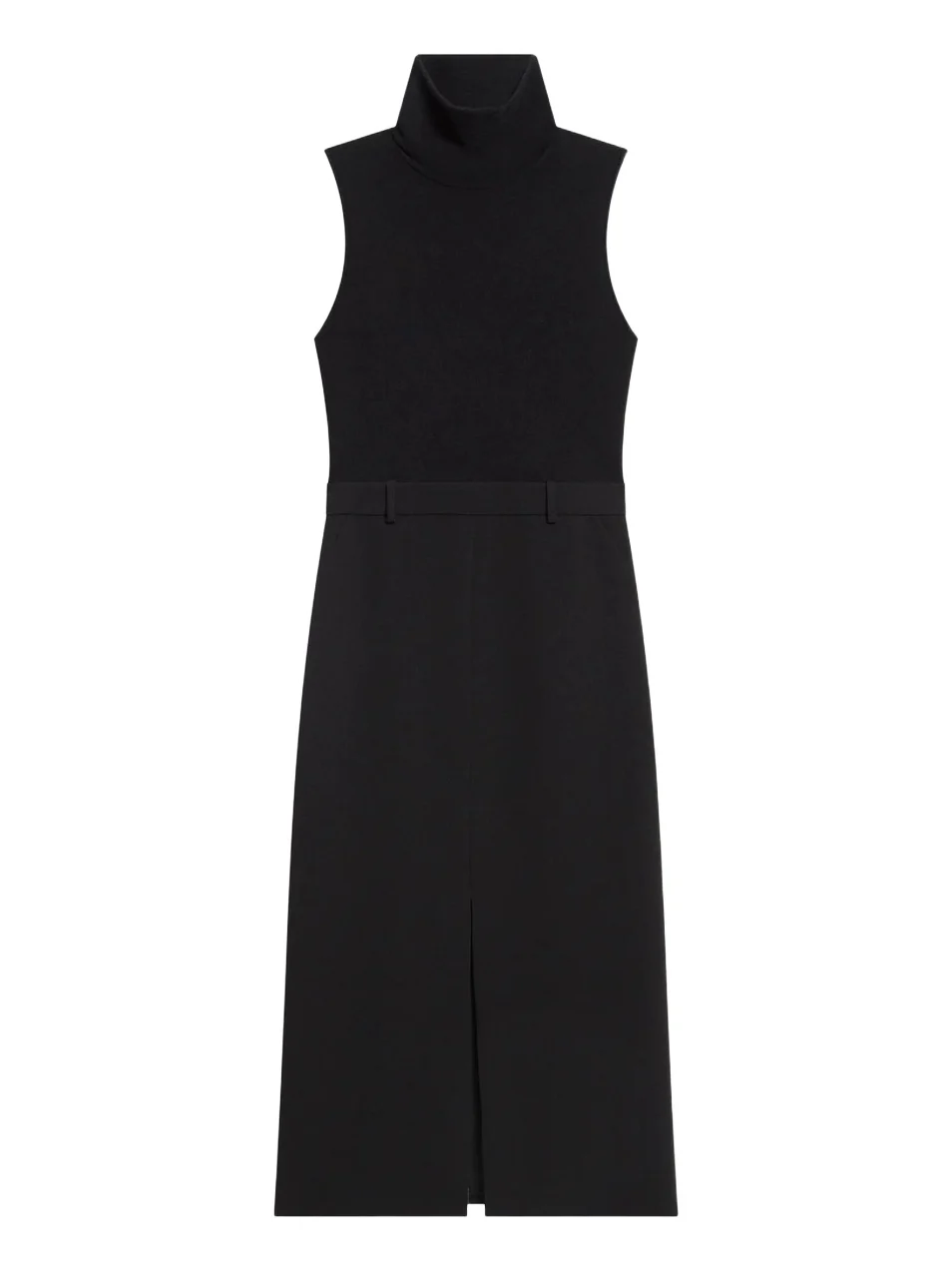 Women's Funnel Neck Sleeveless Midi Dress Women's Funnel Neck Sleeveless Midi Dress