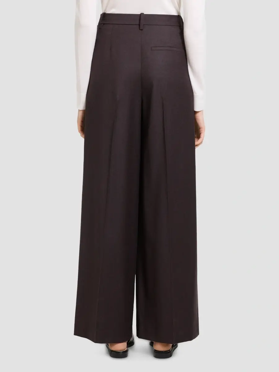 Theory Women's Pleated Wool Wide-Leg Trousers | Thumbnail 3 Theory Women's Pleated Wool Wide-Leg Trousers | Thumbnail 3
