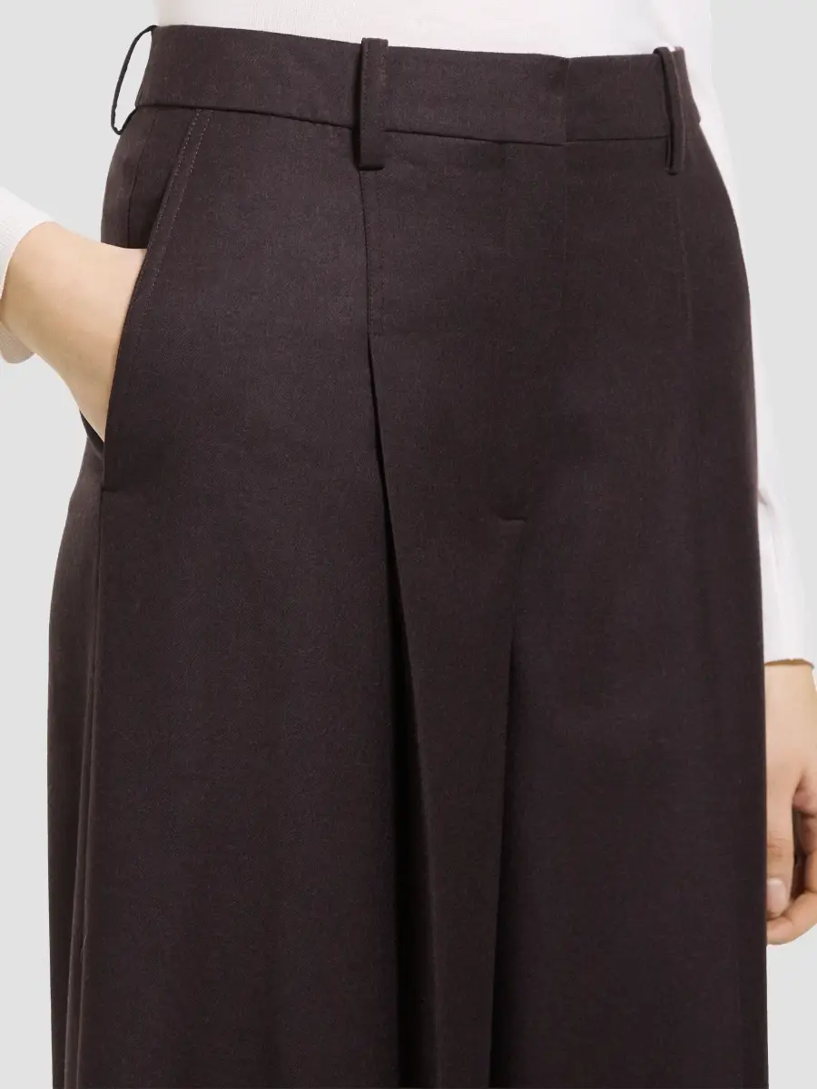 Theory Women's Pleated Wool Wide-Leg Trousers | Thumbnail 4 Theory Women's Pleated Wool Wide-Leg Trousers | Thumbnail 4