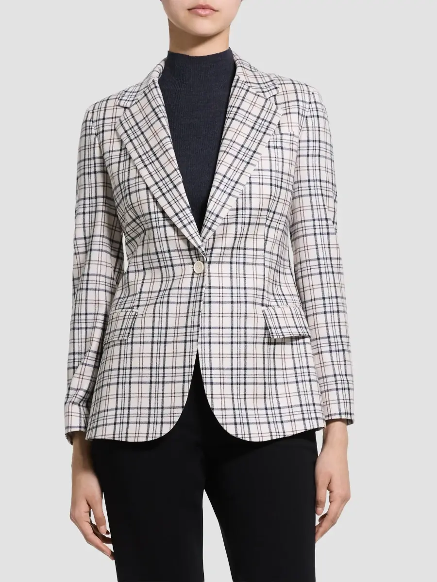 Theory Women's Lynnia Plaid Blazer | Thumbnail 4 Theory Women's Lynnia Plaid Blazer | Thumbnail 4