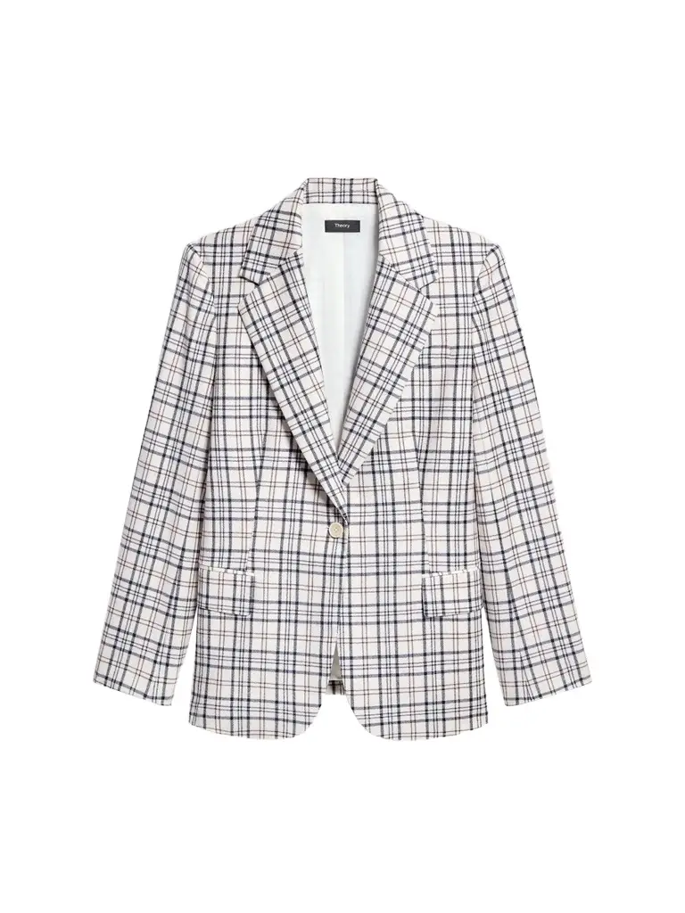 Theory Women's Lynnia Plaid Blazer