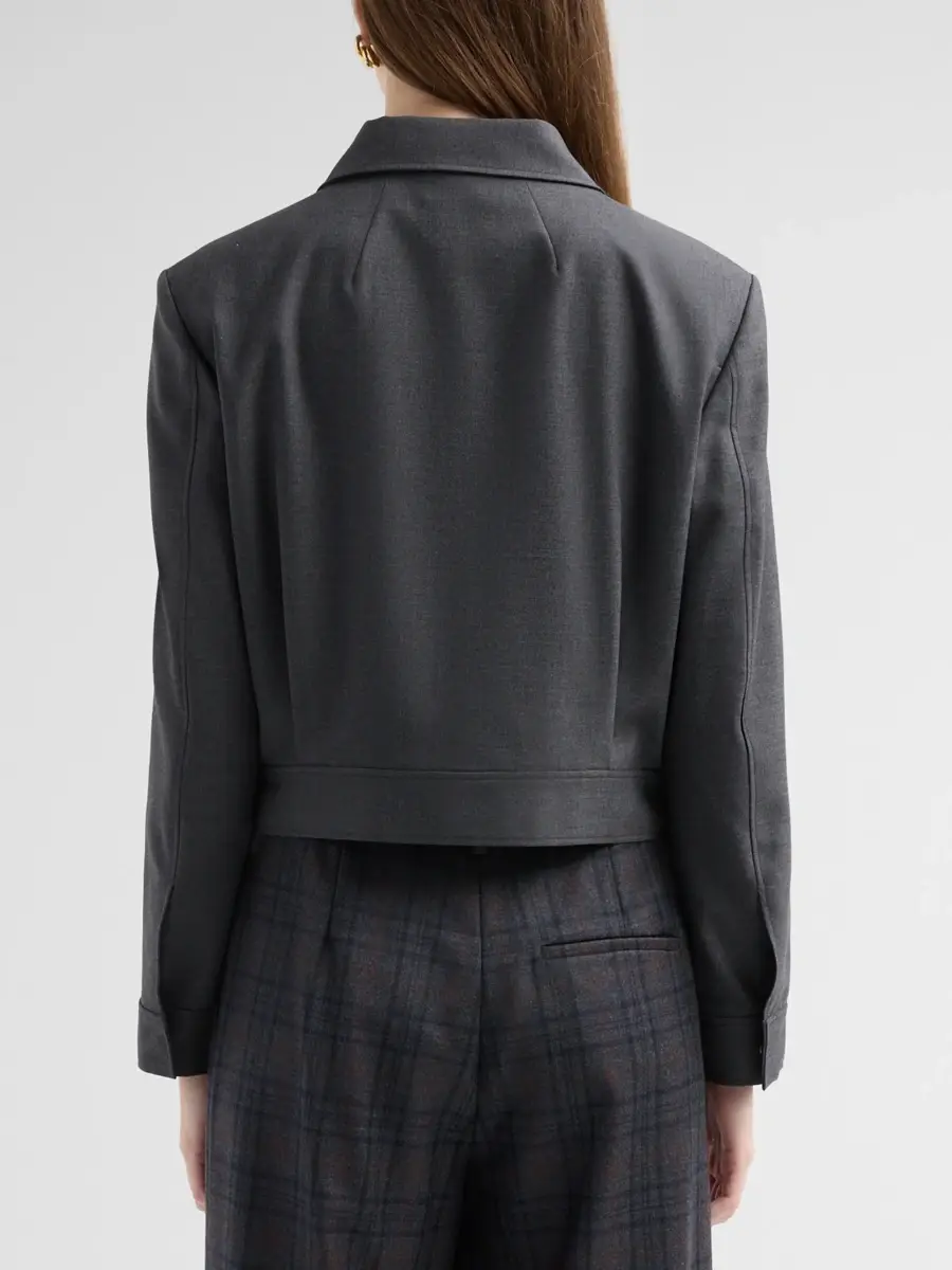 Theory Women's Harrington Crop Jacket | Thumbnail 3 Theory Women's Harrington Crop Jacket | Thumbnail 3