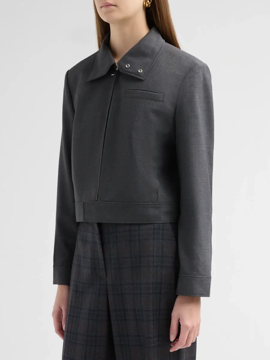 Theory Women's Harrington Crop Jacket | Thumbnail 4 Theory Women's Harrington Crop Jacket | Thumbnail 4