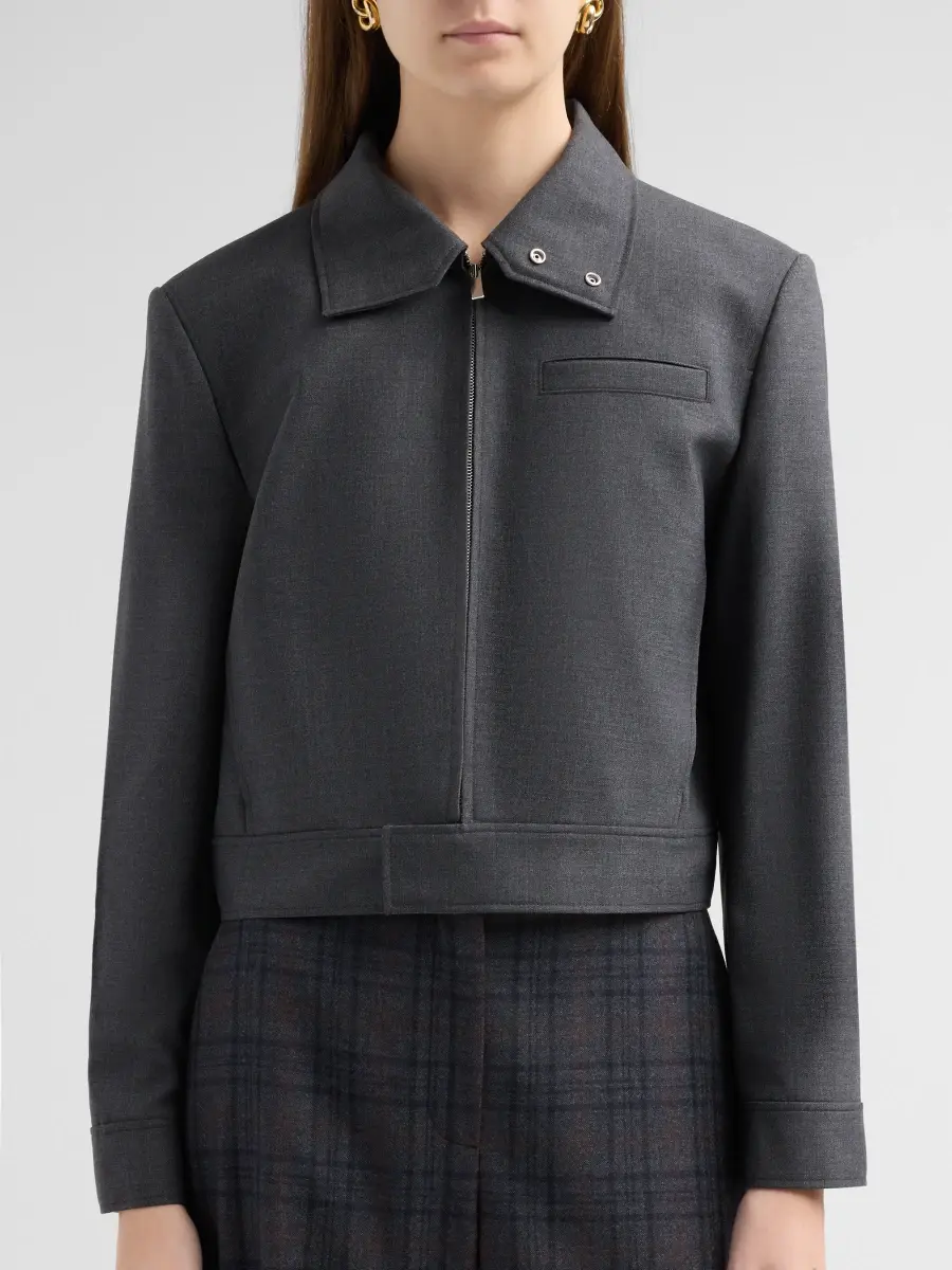 Theory Women's Harrington Crop Jacket | Thumbnail 5 Theory Women's Harrington Crop Jacket | Thumbnail 5