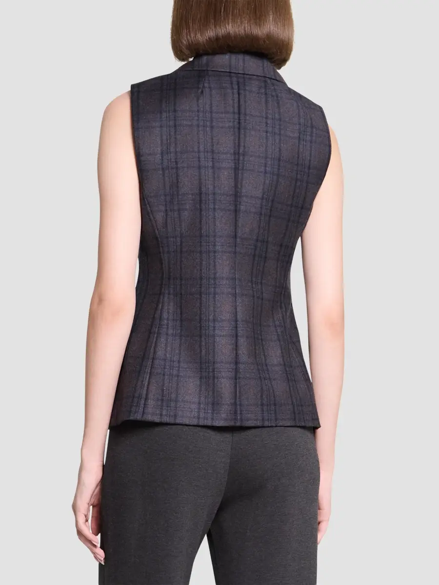 Theory Women's Plaid Slim-Fit Vest | Thumbnail 3 Theory Women's Plaid Slim-Fit Vest | Thumbnail 3
