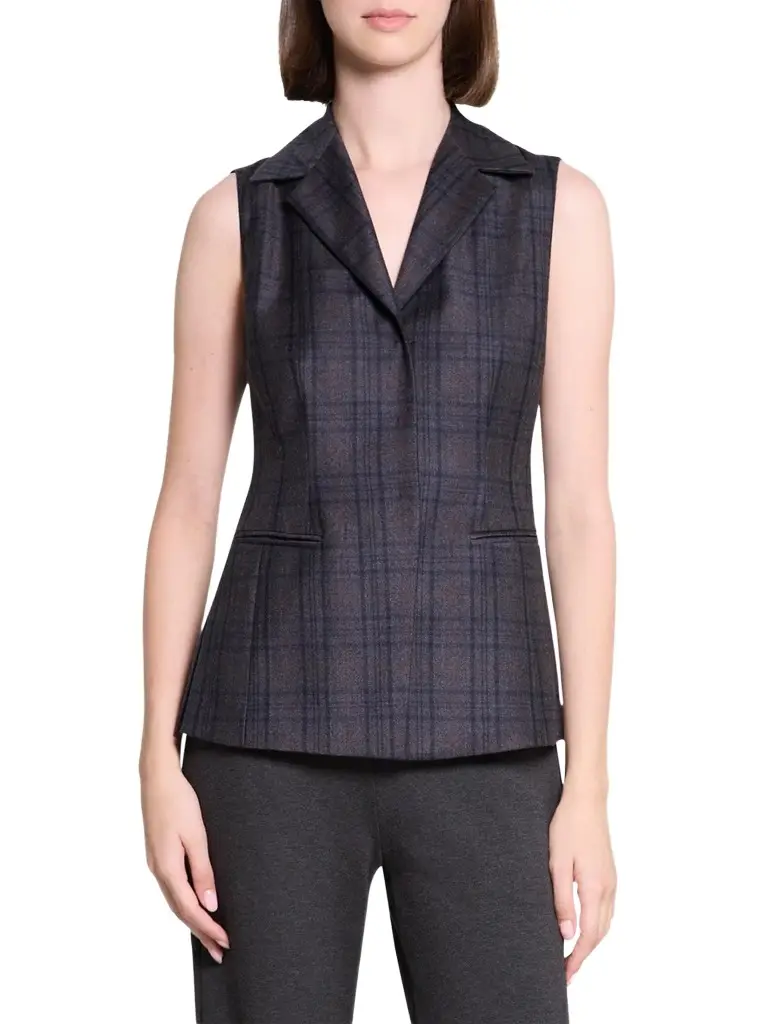 Theory Women's Plaid Slim-Fit Vest