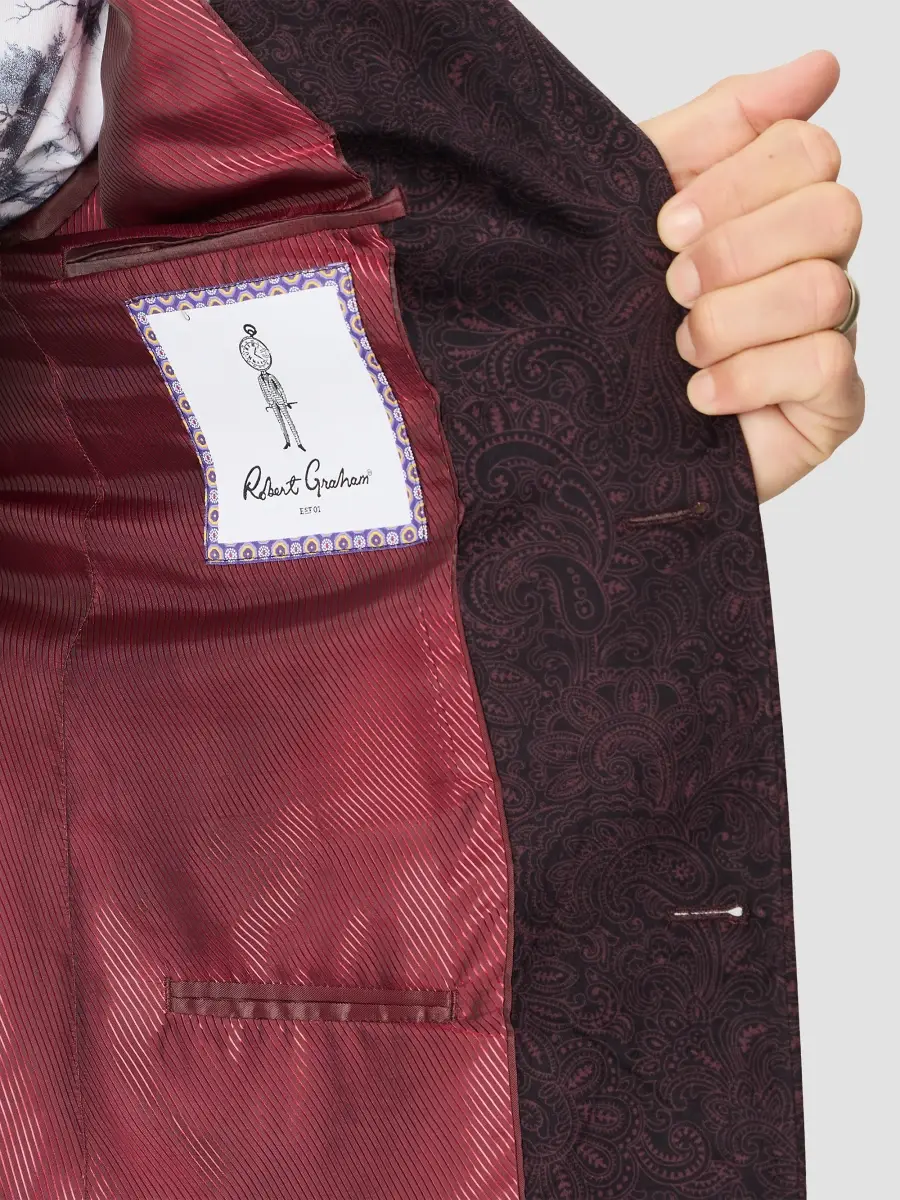 Robert Graham Men's Larrick Paisley Velvet Sport Coat | Thumbnail 5 Robert Graham Men's Larrick Paisley Velvet Sport Coat | Thumbnail 5