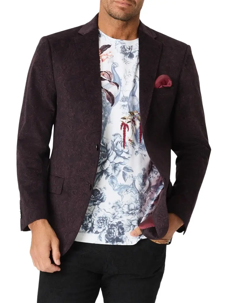 Robert Graham Men's Larrick Paisley Velvet Sport Coat