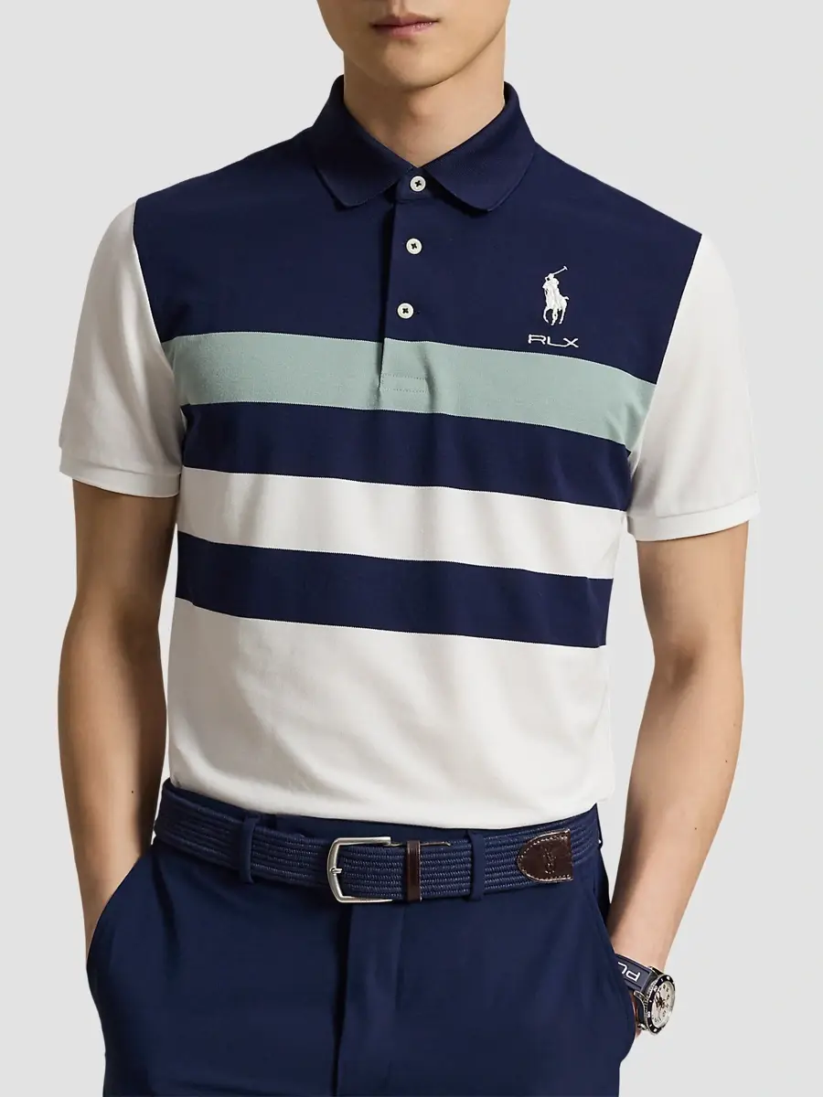 RLX Ralph Lauren Men's Tailored-Fit Performance Polo Shirt | Thumbnail 4