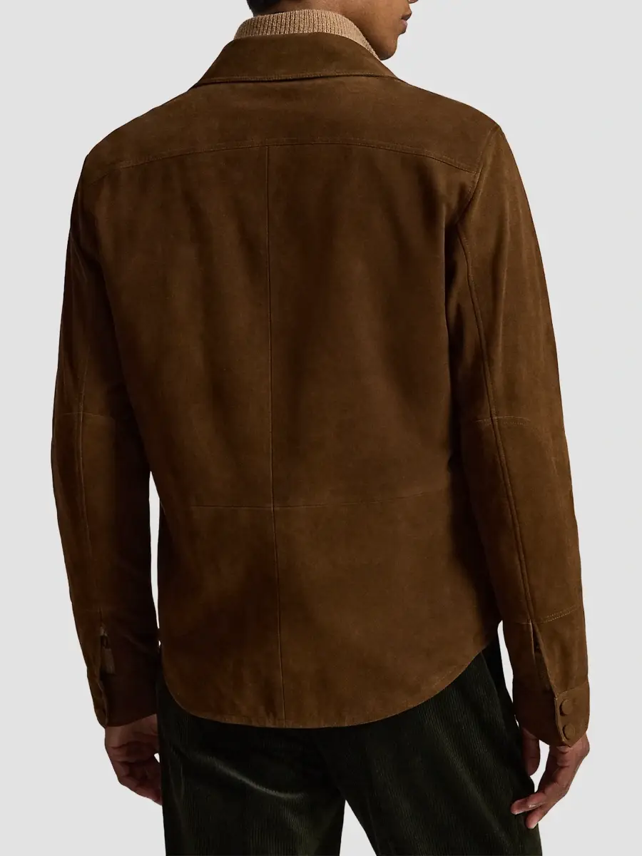Polo Ralph Lauren Men's Reversible Suede-Taffeta Shirt Jacket | Thumbnail 3 Polo Ralph Lauren Men's Reversible Suede-Taffeta Shirt Jacket | Thumbnail 3
