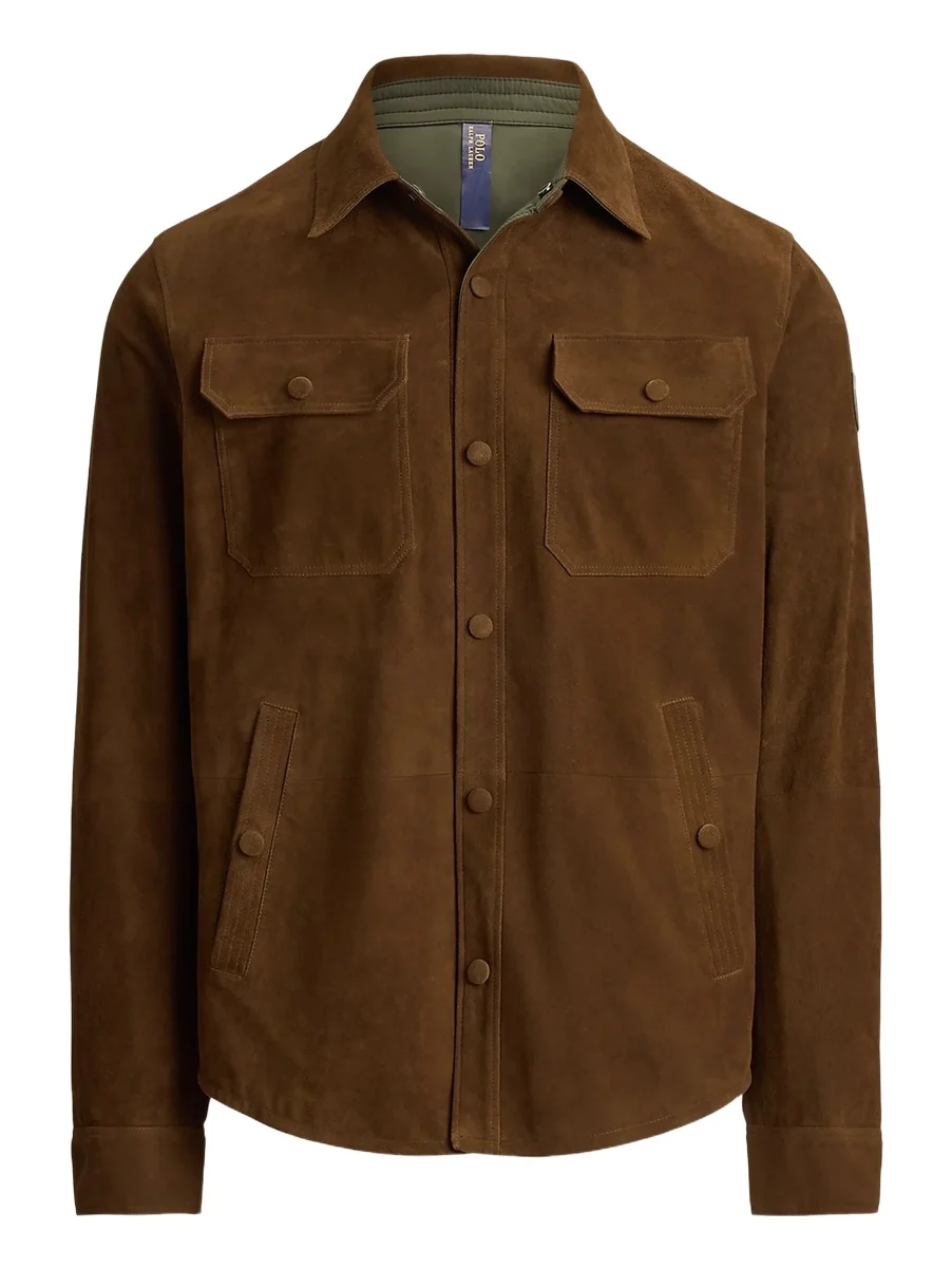 Polo Ralph Lauren Men's Reversible Suede-Taffeta Shirt Jacket