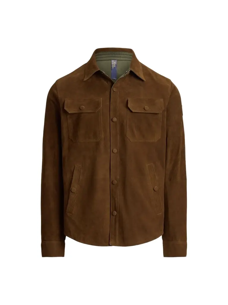Polo Ralph Lauren Men's Reversible Suede-Taffeta Shirt Jacket