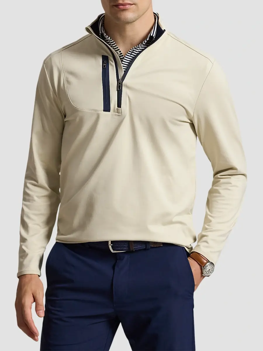 RLX Ralph Lauren Men's Stretch Jersey Quarter-Zip Sweatshirt | Thumbnail 4