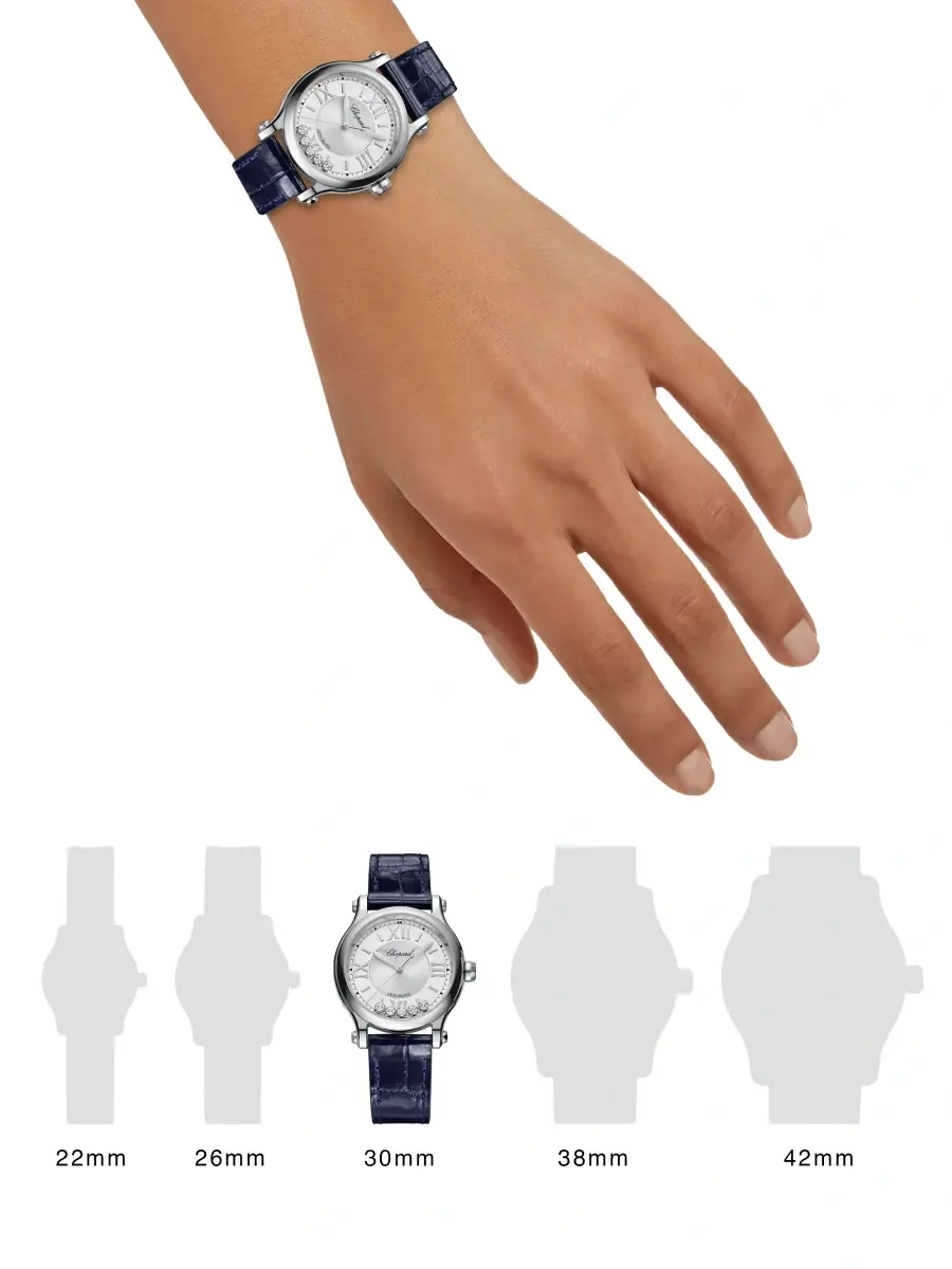 Chopard Women's Happy Sport Stainless Steel, Diamond & Alligator Leather-Strap Watch | Thumbnail 2 Chopard Women's Happy Sport Stainless Steel, Diamond & Alligator Leather-Strap Watch | Thumbnail 2