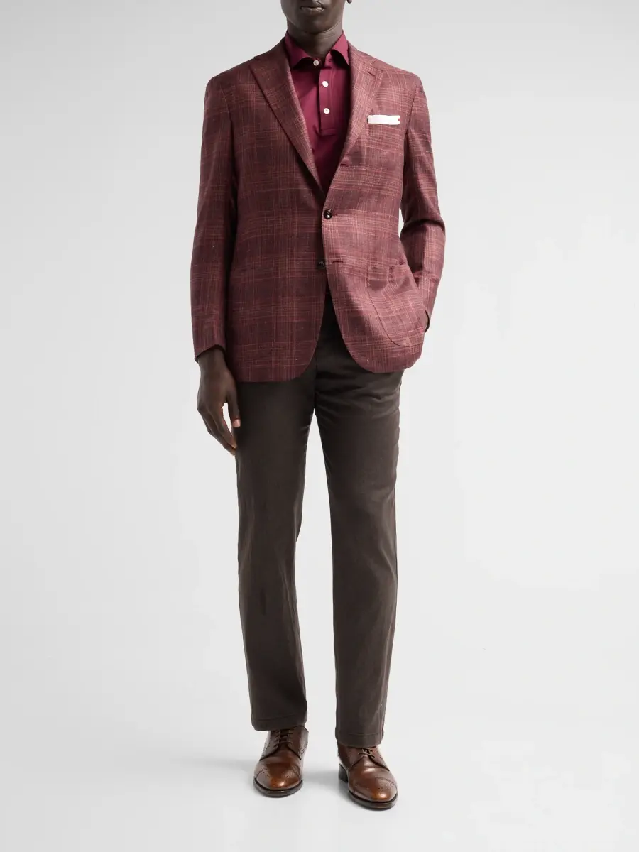 Kiton Men's Wool Tapered-Leg Trousers | Thumbnail 2