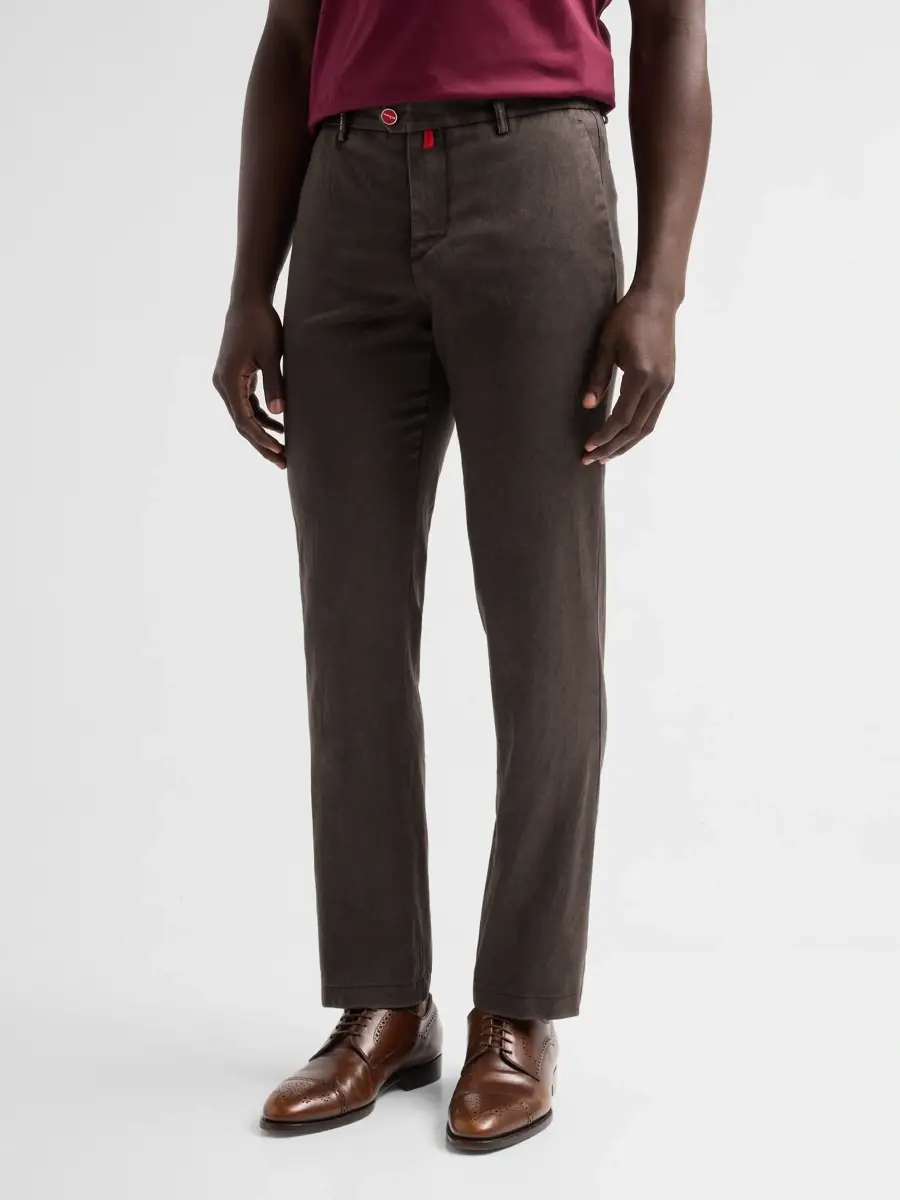 Kiton Men's Wool Tapered-Leg Trousers | Thumbnail 4
