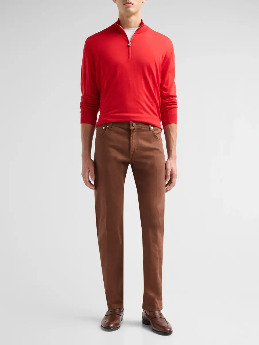 Kiton Men's Wool Mock Turtleneck Sweater | Thumbnail 2 Kiton Men's Wool Mock Turtleneck Sweater | Thumbnail 2