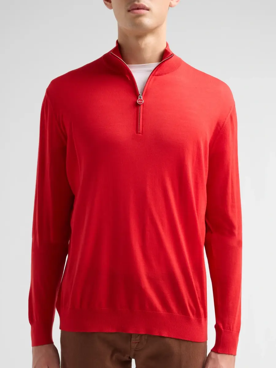 Kiton Men's Wool Mock Turtleneck Sweater | Thumbnail 5 Kiton Men's Wool Mock Turtleneck Sweater | Thumbnail 5