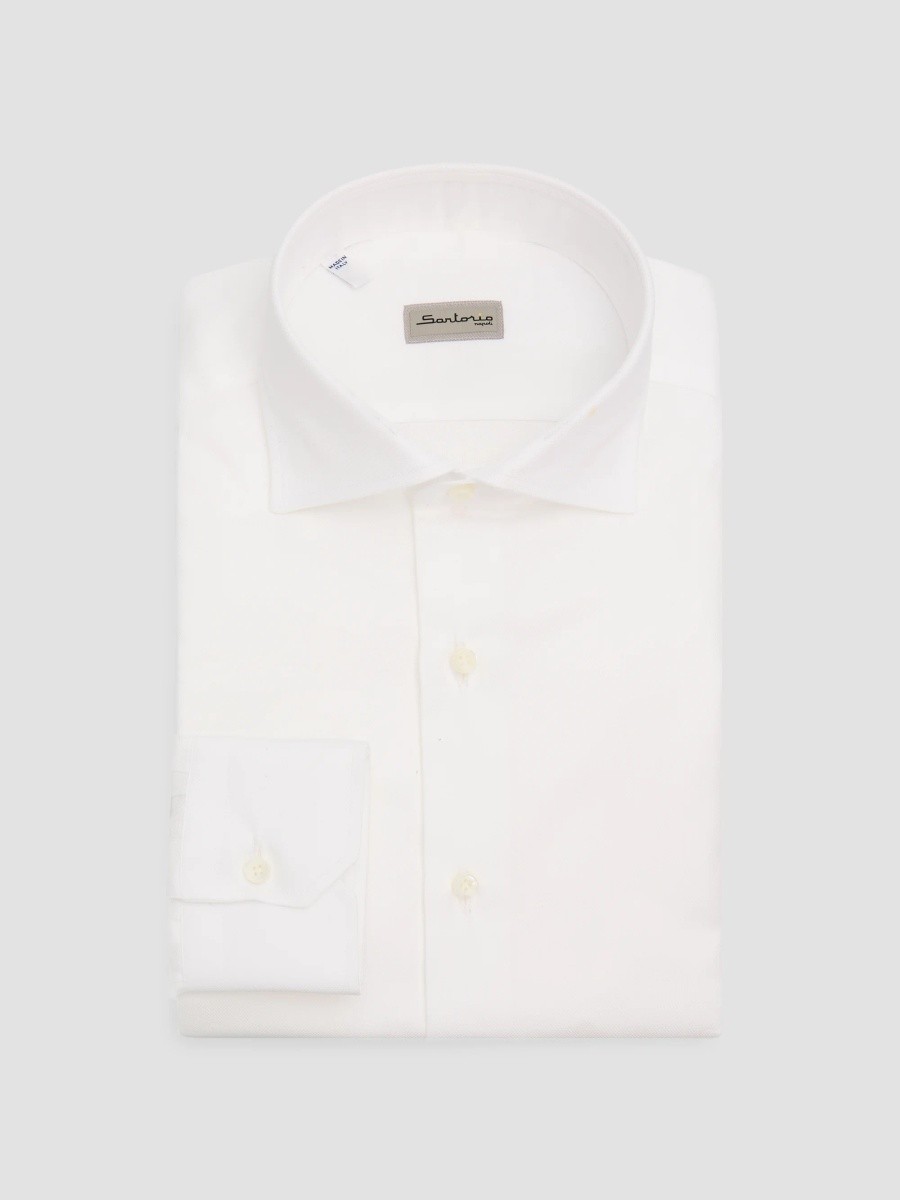 Men's Basic Textured Cotton Shirt