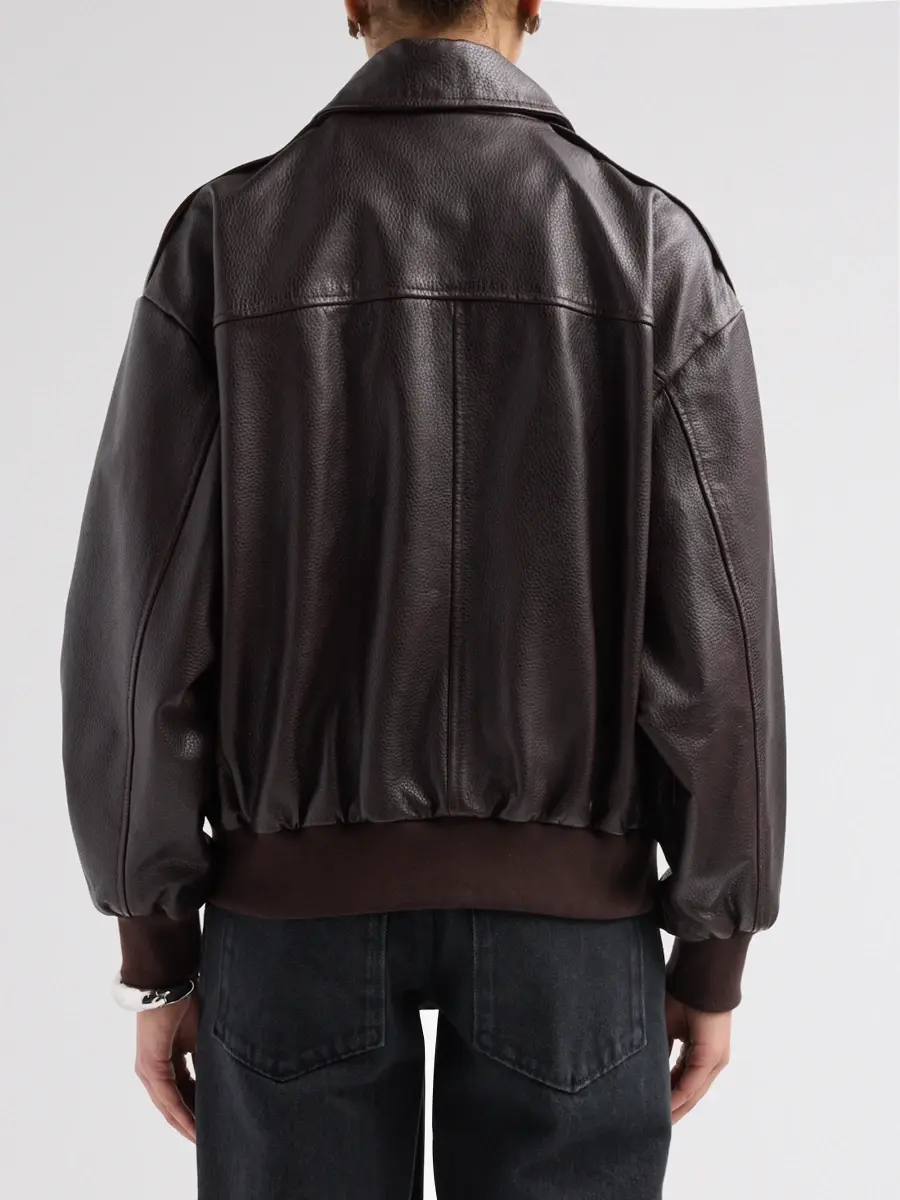LAMARQUE Women's Trevanna Leather Bomber Jacket | Thumbnail 3 LAMARQUE Women's Trevanna Leather Bomber Jacket | Thumbnail 3