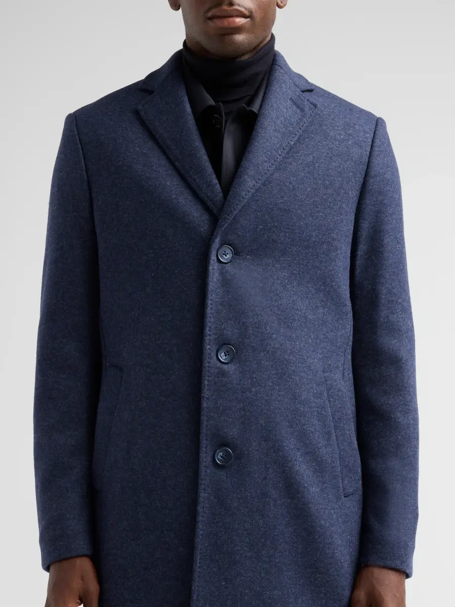 Saks Fifth Avenue Men's Melange-Knit Wool-Blend Overcoat | Thumbnail 5 Saks Fifth Avenue Men's Melange-Knit Wool-Blend Overcoat | Thumbnail 5