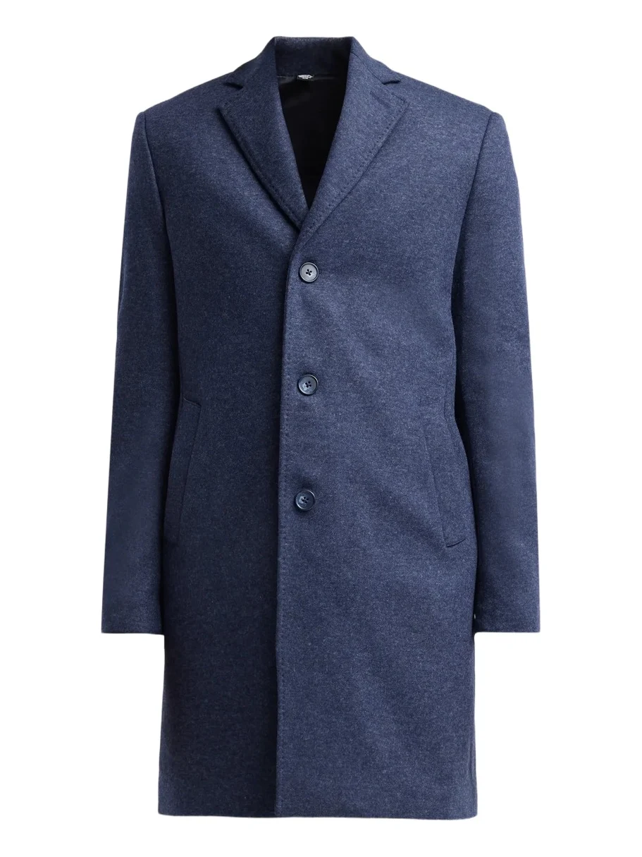 Saks Fifth Avenue Men's Melange-Knit Wool-Blend Overcoat