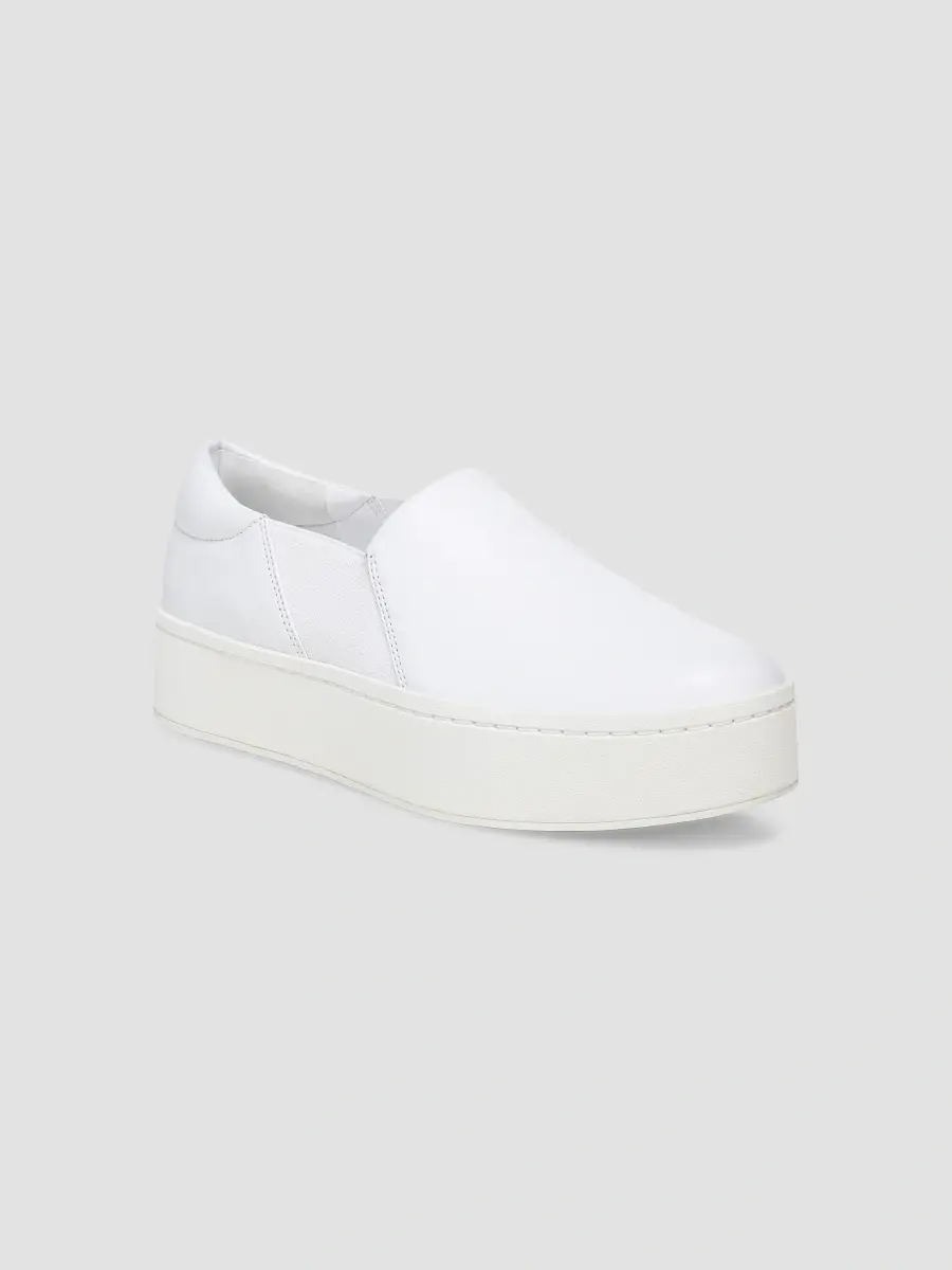 Vince Women's Warren Leather Platform Slip-On Sneakers | Thumbnail 2 Vince Women's Warren Leather Platform Slip-On Sneakers | Thumbnail 2