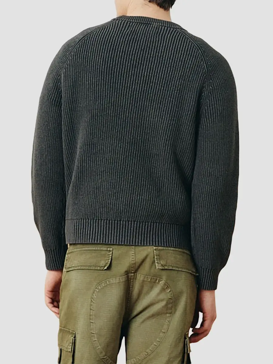 Corridor Men's Washed Cotton Rib-Knit Crewneck Sweater | Thumbnail 3 Corridor Men's Washed Cotton Rib-Knit Crewneck Sweater | Thumbnail 3