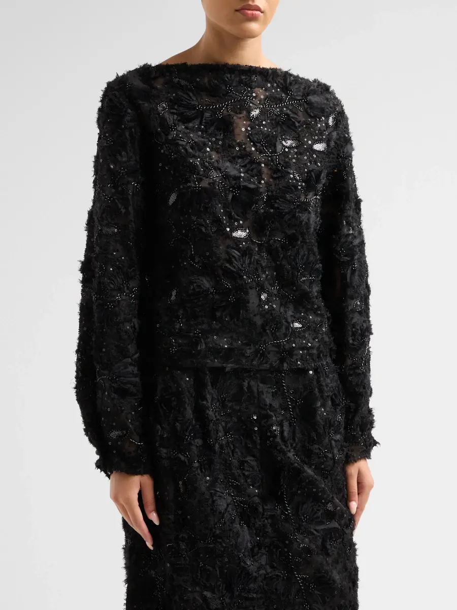 PRABAL GURUNG Women's Embellished Organza Blouse | Thumbnail 4 PRABAL GURUNG Women's Embellished Organza Blouse | Thumbnail 4