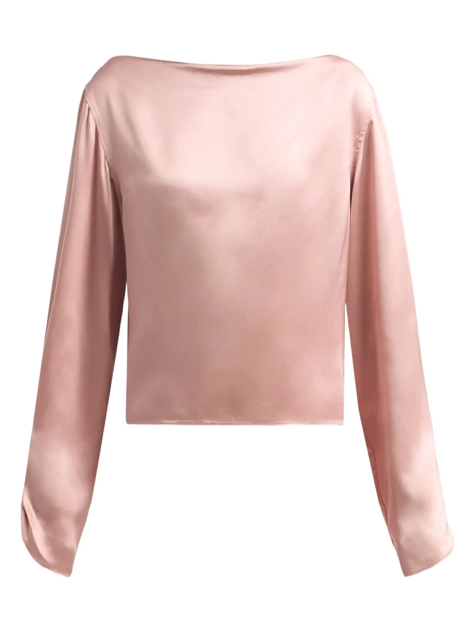 Women's Satin Silk Boatneck Blouse Women's Satin Silk Boatneck Blouse