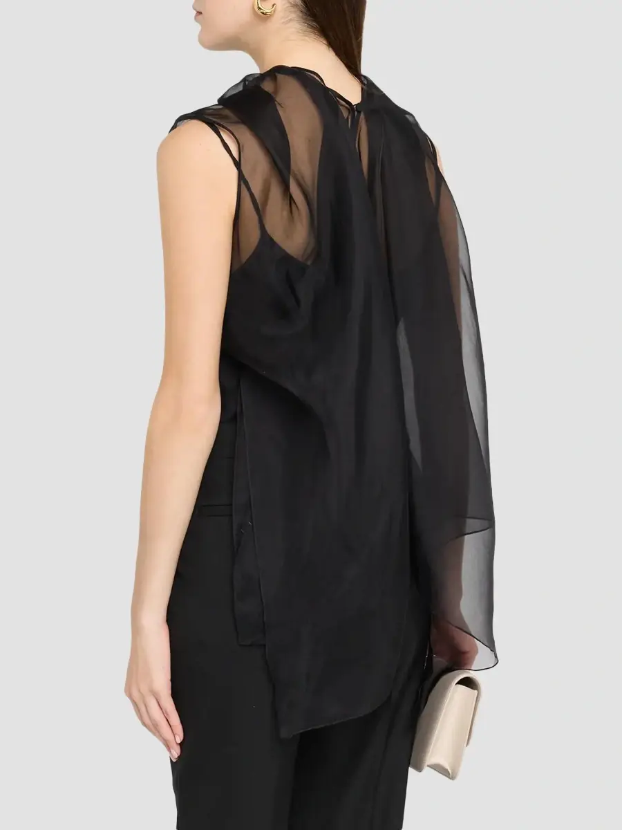 Brandon Maxwell Women's The Vienna Back Drape Tank | Thumbnail 3 Brandon Maxwell Women's The Vienna Back Drape Tank | Thumbnail 3