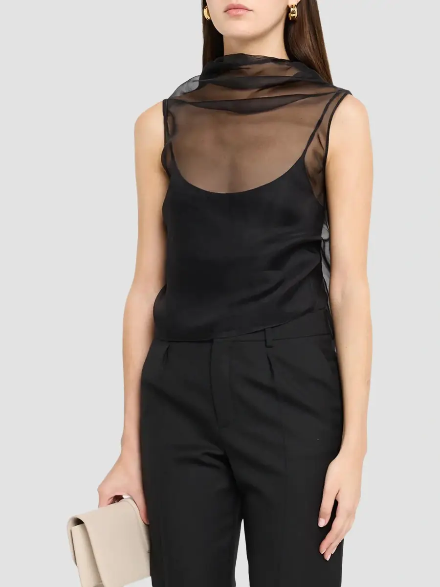 Brandon Maxwell Women's The Vienna Back Drape Tank | Thumbnail 4 Brandon Maxwell Women's The Vienna Back Drape Tank | Thumbnail 4