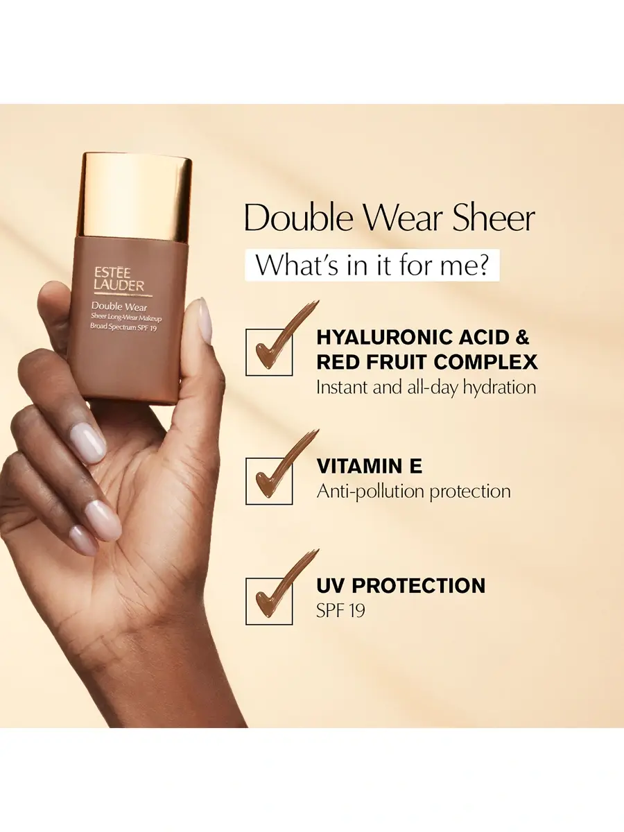 Estée Lauder Women's Double Wear Sheer Long-Wear SPF 19 Foundation | Thumbnail 5 Estée Lauder Women's Double Wear Sheer Long-Wear SPF 19 Foundation | Thumbnail 5