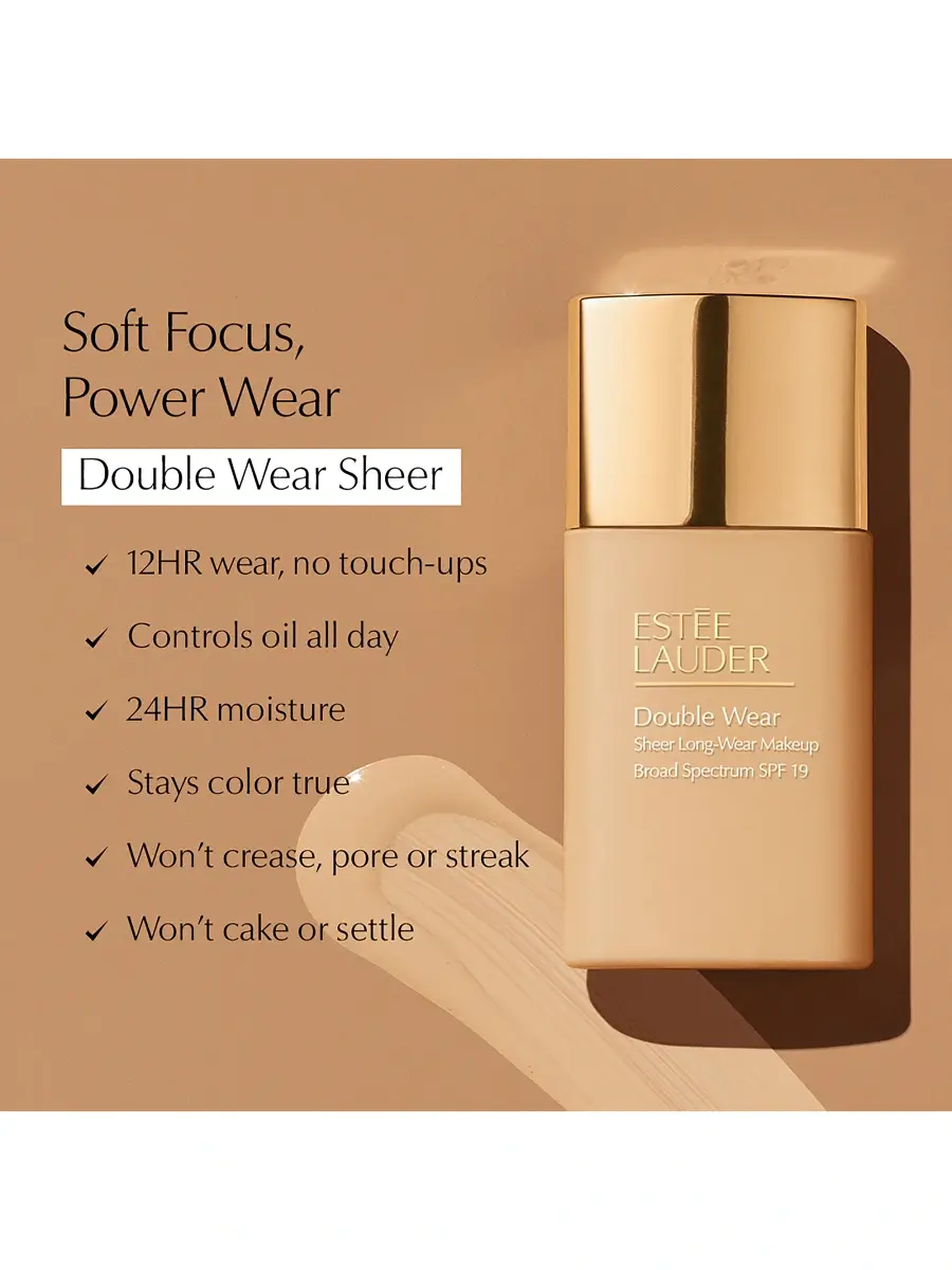 Estée Lauder Women's Double Wear Sheer Long-Wear SPF 19 Foundation | Thumbnail 8 Estée Lauder Women's Double Wear Sheer Long-Wear SPF 19 Foundation | Thumbnail 8
