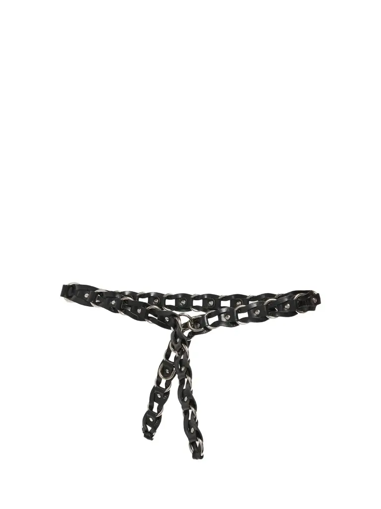 Women's Leather & Chain-Link Belt Women's Leather & Chain-Link Belt