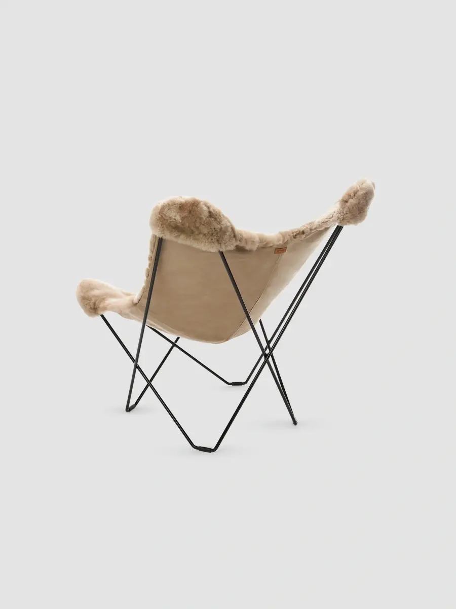 Weich Couture Alpaca Mariposa Alpaca Fur & Steel Butterfly Chair | Thumbnail 2 Weich Couture Alpaca Mariposa Alpaca Fur & Steel Butterfly Chair | Thumbnail 2