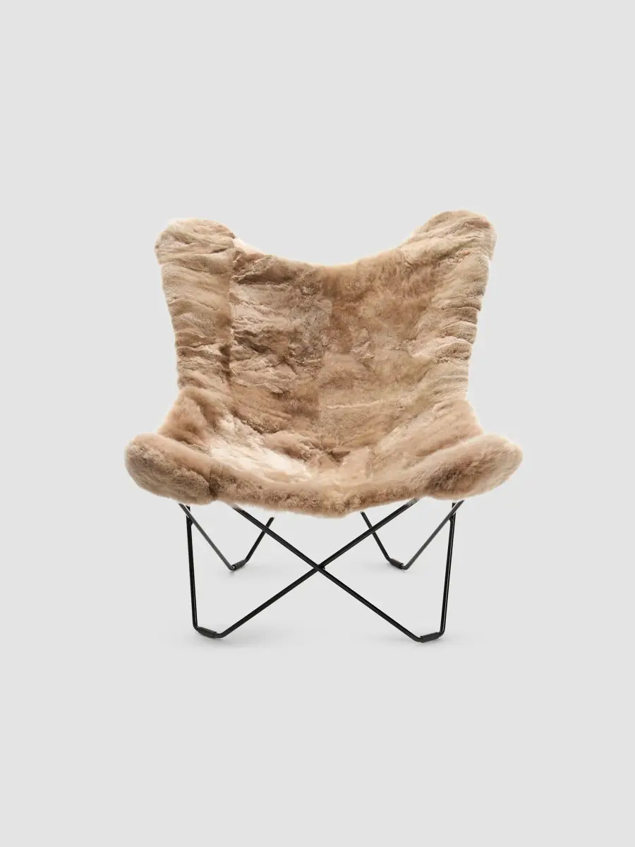 Weich Couture Alpaca Mariposa Alpaca Fur & Steel Butterfly Chair | Thumbnail 3 Weich Couture Alpaca Mariposa Alpaca Fur & Steel Butterfly Chair | Thumbnail 3