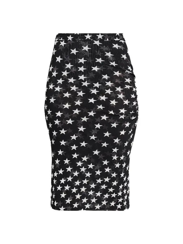 Stella McCartney Women's Star Printed Mesh Skirt
