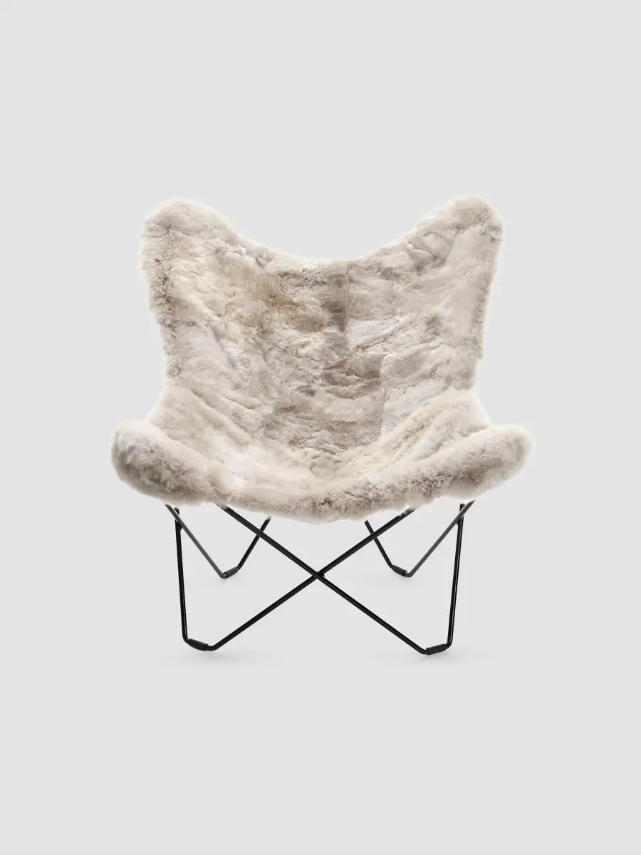 Weich Couture Alpaca Mariposa Alpaca Fur & Steel Butterfly Chair | Thumbnail 2 Weich Couture Alpaca Mariposa Alpaca Fur & Steel Butterfly Chair | Thumbnail 2