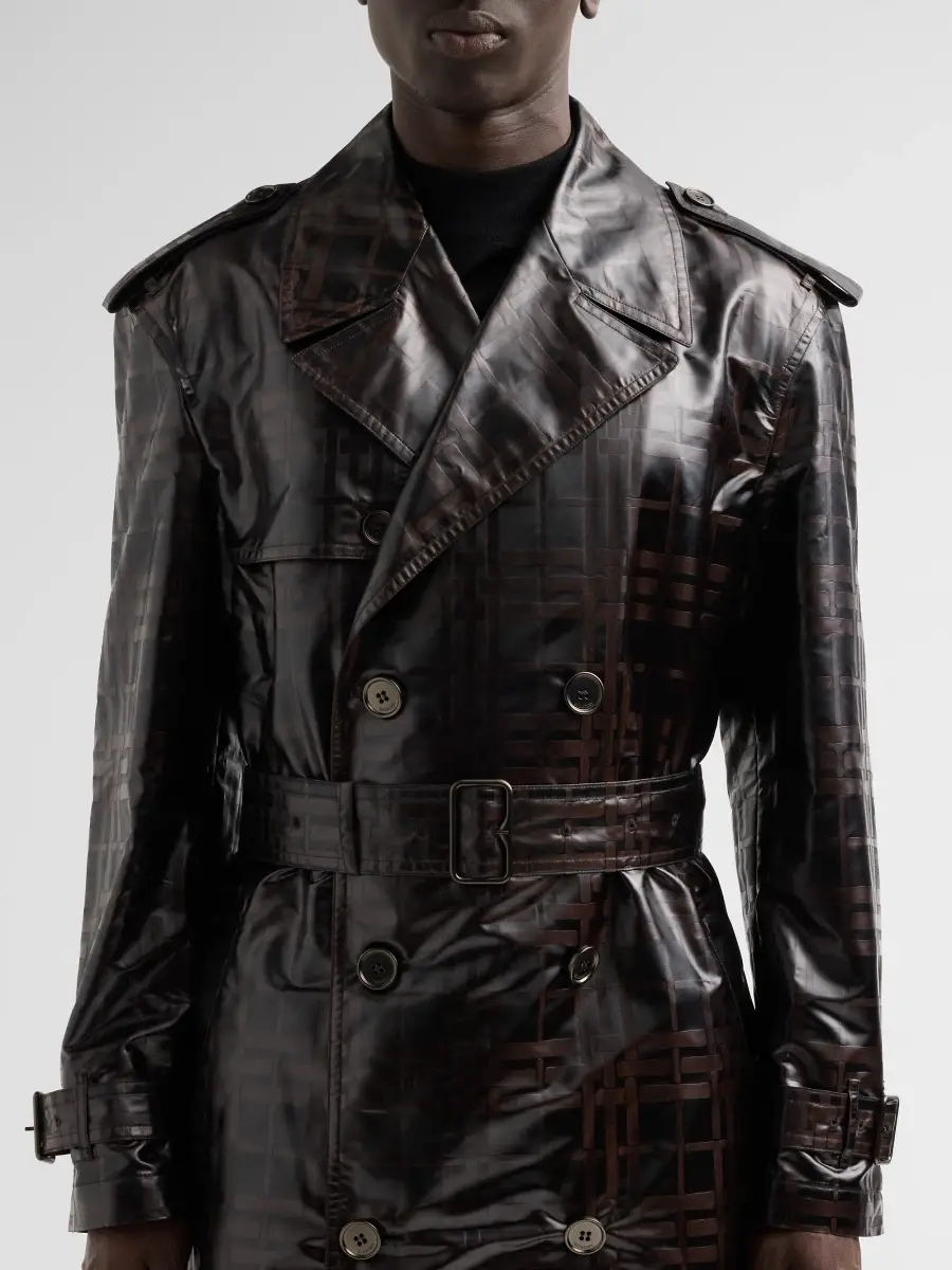 Burberry Men's Ludlow Check Trench Coat | Thumbnail 5 Burberry Men's Ludlow Check Trench Coat | Thumbnail 5