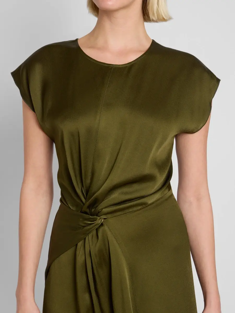 Victoria Beckham Women's Aria Twist-Front Midi Dress | Thumbnail 5 Victoria Beckham Women's Aria Twist-Front Midi Dress | Thumbnail 5